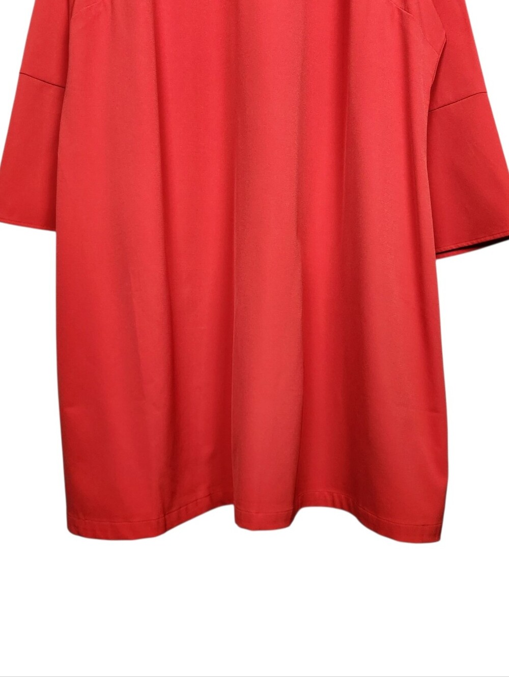 Laurie Felt Orange Bell Sleeve Scuba Stretch Dress Boatneck Womens Size 2X - Picture 4 of 12